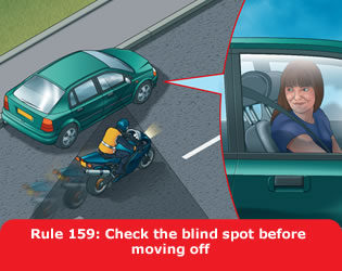 Highway Code - Rule 159 Check The Blind Spot Before Moving Off