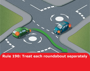 Highway Code - Rule 190 Treat Each Roundabout Separately