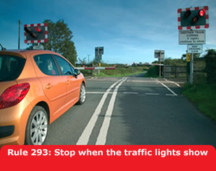 Highway Code - Rule 293 Stop When The Traffic Lights Show